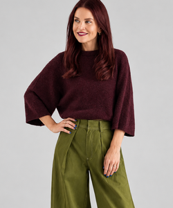 MIGNON WOOL PULLOVER - BORDEAUX