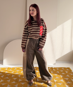 TED STRIPED LONGSLEEVE - BROWN/RED
