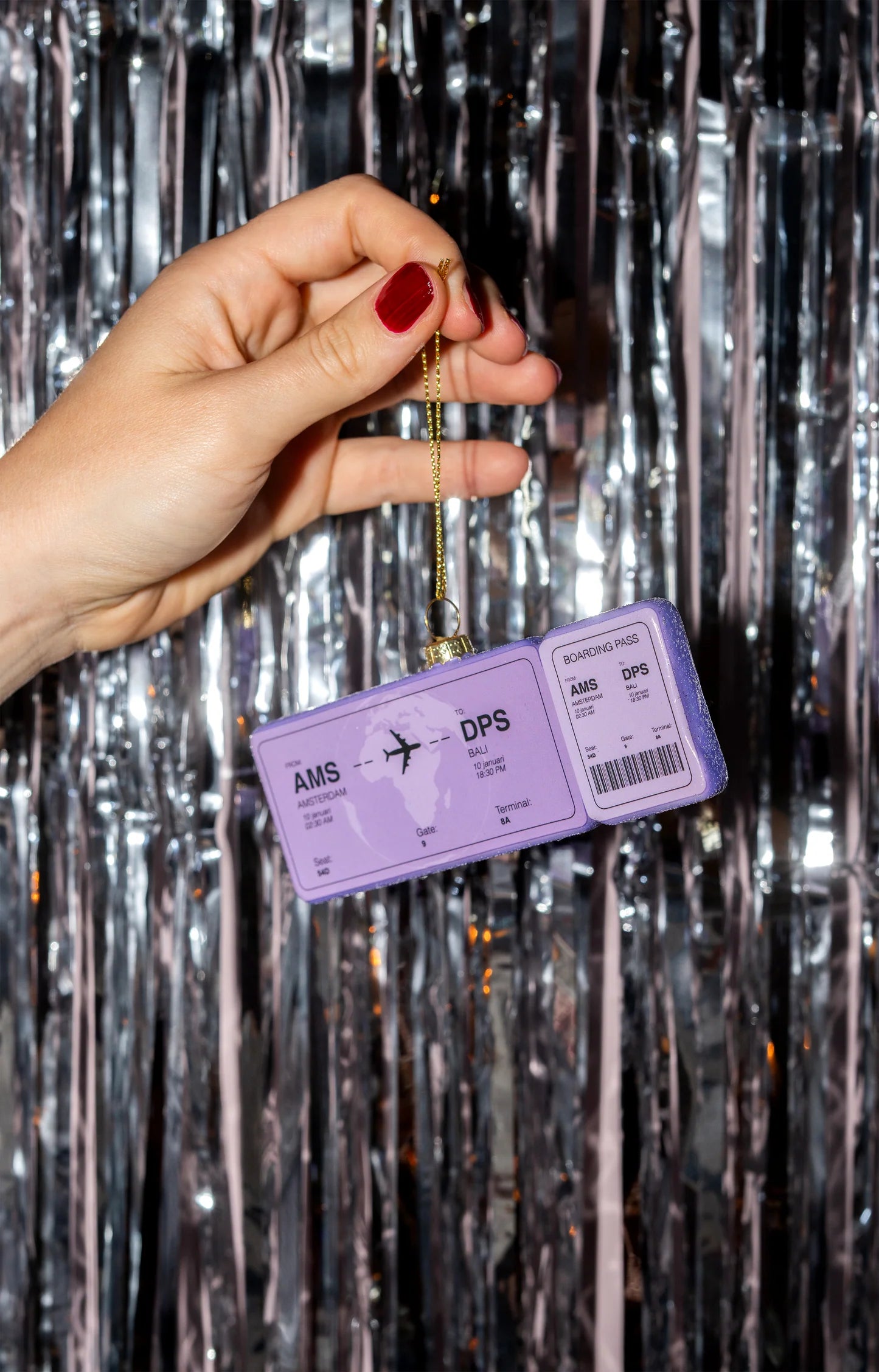 YUP IN DE BOOM | KERSTORNAMENT - BOARDINGPASS PAARS