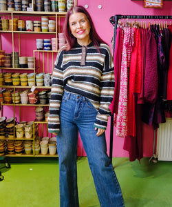 BONNYE WIDE LEG JEANS - MEDIUM BLUE