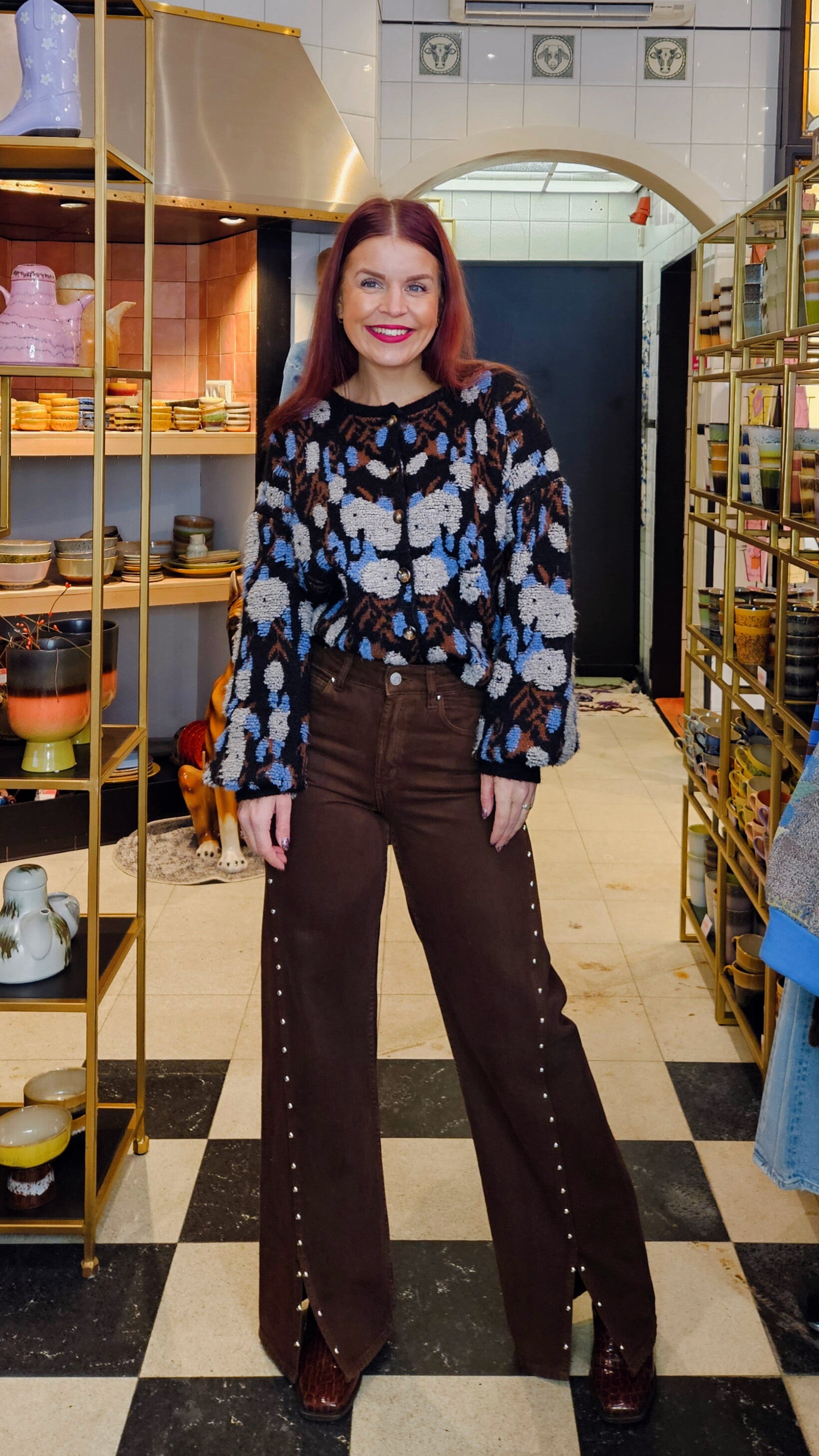 AURY KNIT CARDIGAN -BLACK