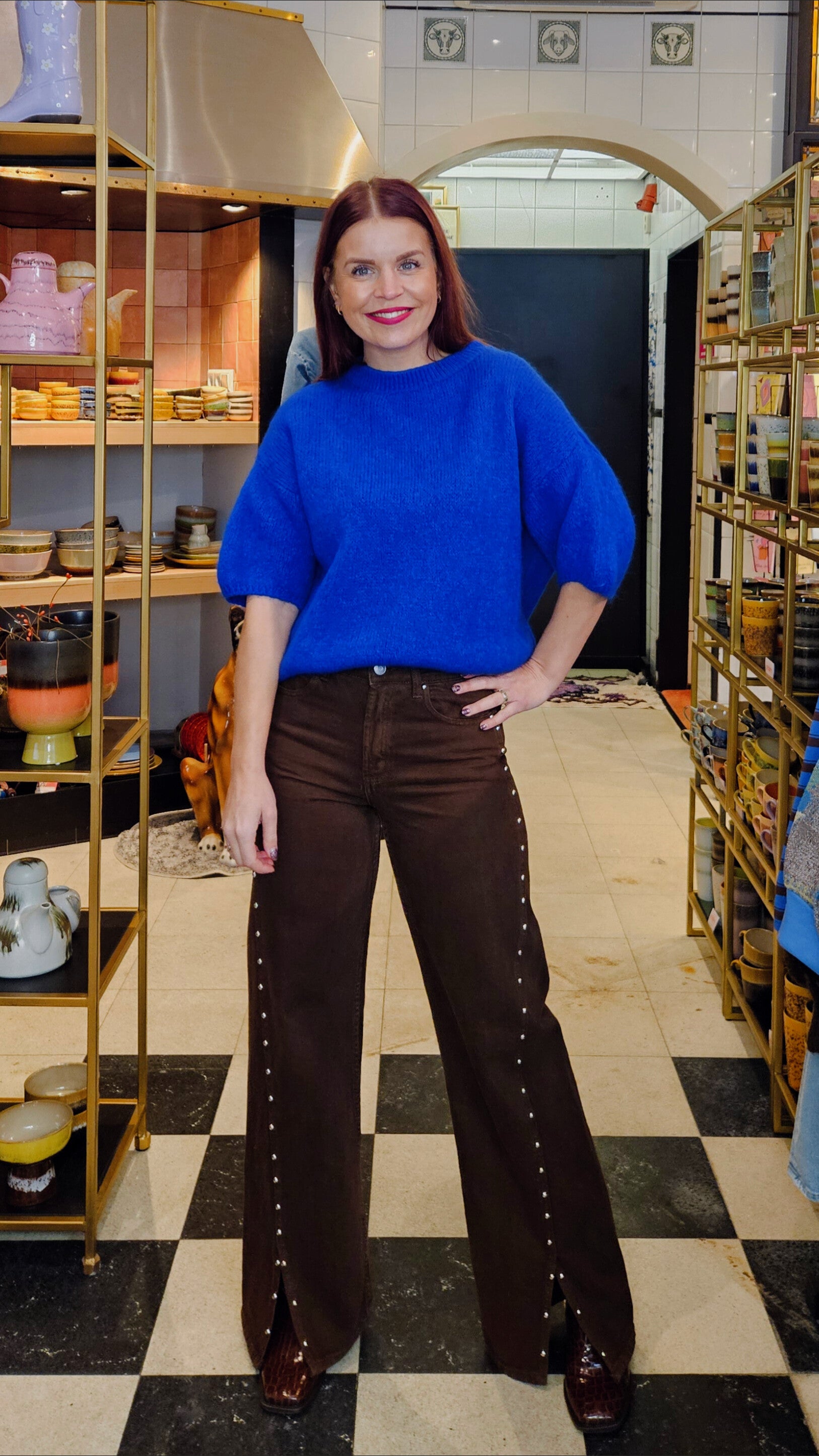 BRYNN WOOL PULLOVER - ROYAL BLUE