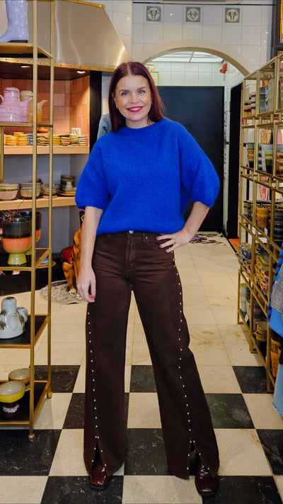 BRYNN WOOL PULLOVER - ROYAL BLUE