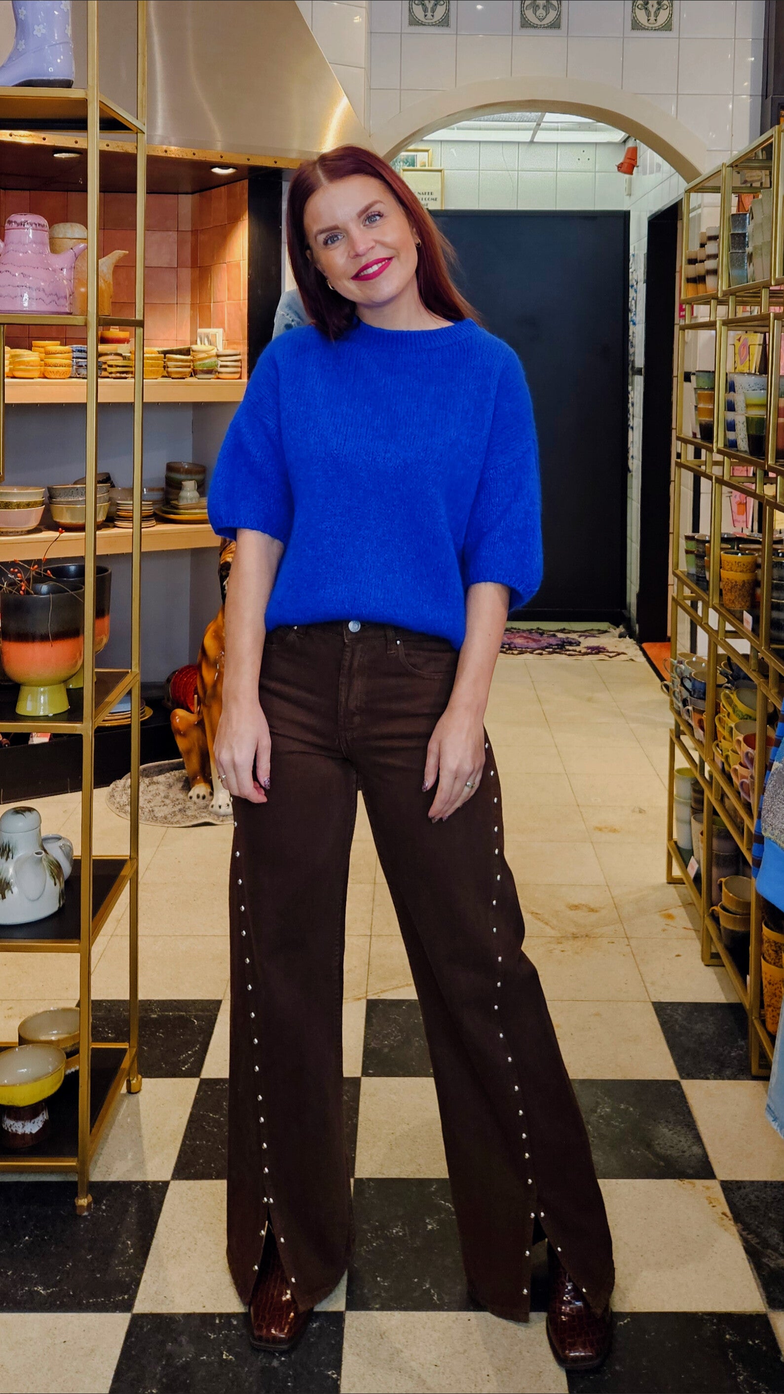 BRYNN WOOL PULLOVER - ROYAL BLUE