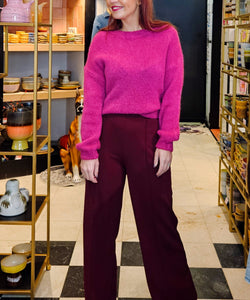 FRANKIE WOOL PULLOVER - FRAMBOISE