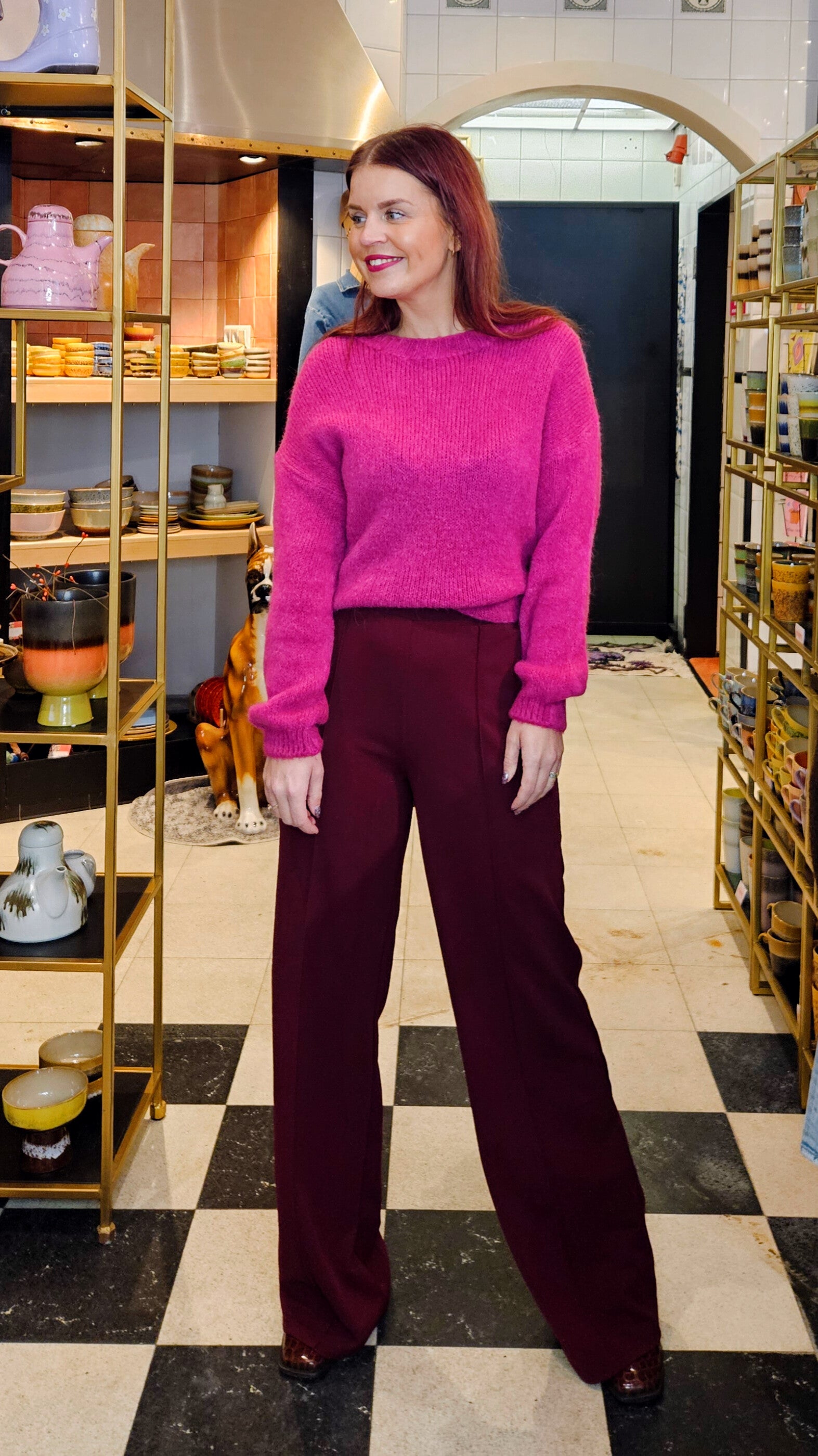 FRANKIE WOOL PULLOVER - FRAMBOISE