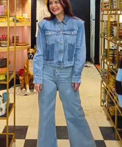 YAS | FARO LS DENIM JACKET - LIGHT BLUE DENIM