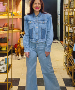 YAS | FARO LS DENIM JACKET - LIGHT BLUE DENIM