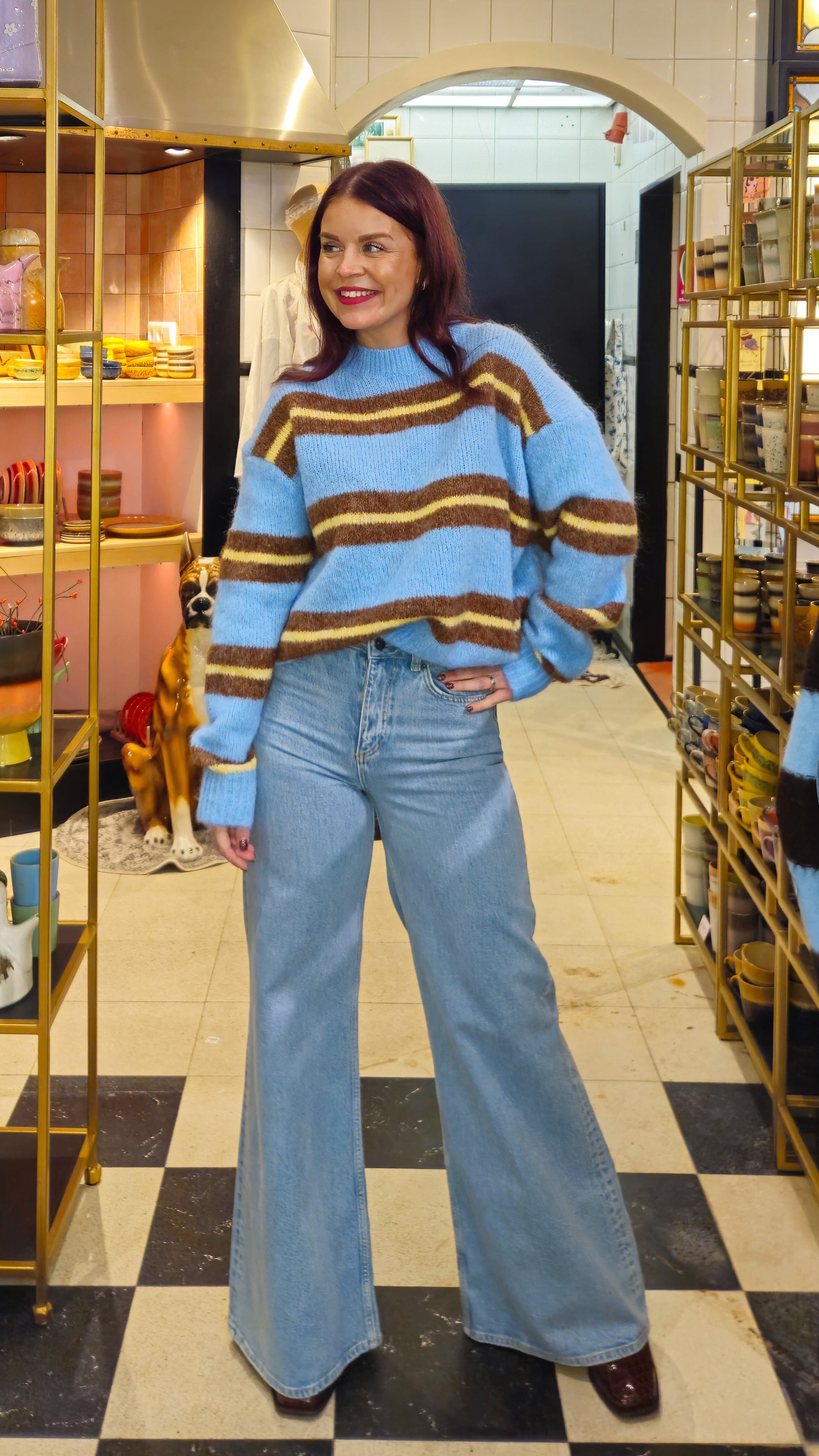 KINE STRIPED KNIT - BLUE