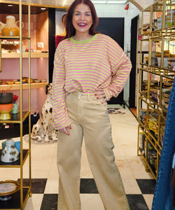 JUTTA STUD JEANS - CAMEL