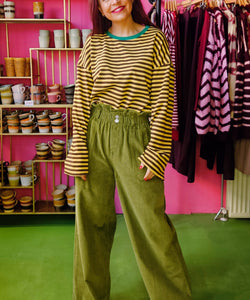 VENJA CORDUROY PANTS - GREEN
