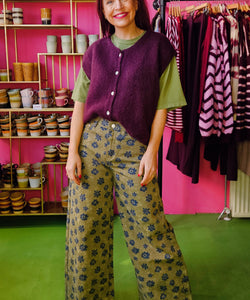 DAISY BARREL JEANS - GREEN