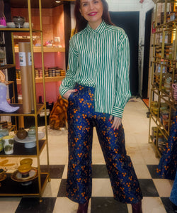 COMPAÑÍA FANTÁSTICA | VERTICAL STRIPE BLOUSE - GREEN