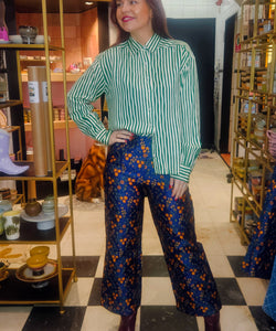 COMPAÑÍA FANTÁSTICA | VERTICAL STRIPE BLOUSE - GREEN