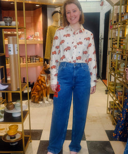 COMPAÑÍA FANTÁSTICA | DOG HEART BLOUSE - WHITE