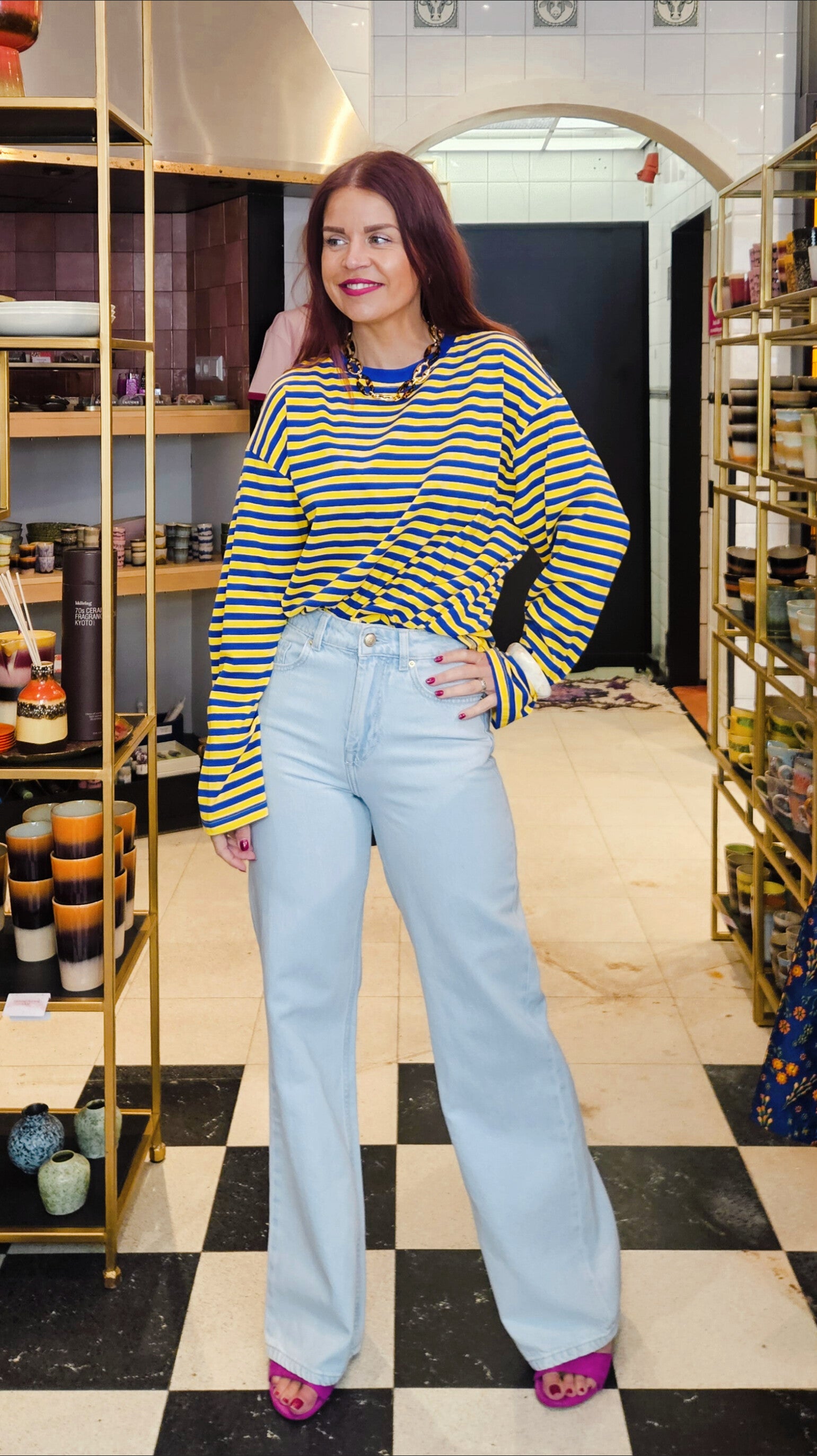 BONNYE WIDE LEG JEANS - BRIGHT LIGHT BLUE