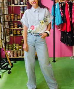 AVA BARREL JEANS - LIGHT BLUE