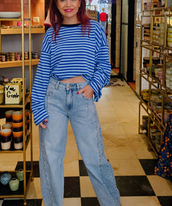 COCO BARREL JEANS - BLUE