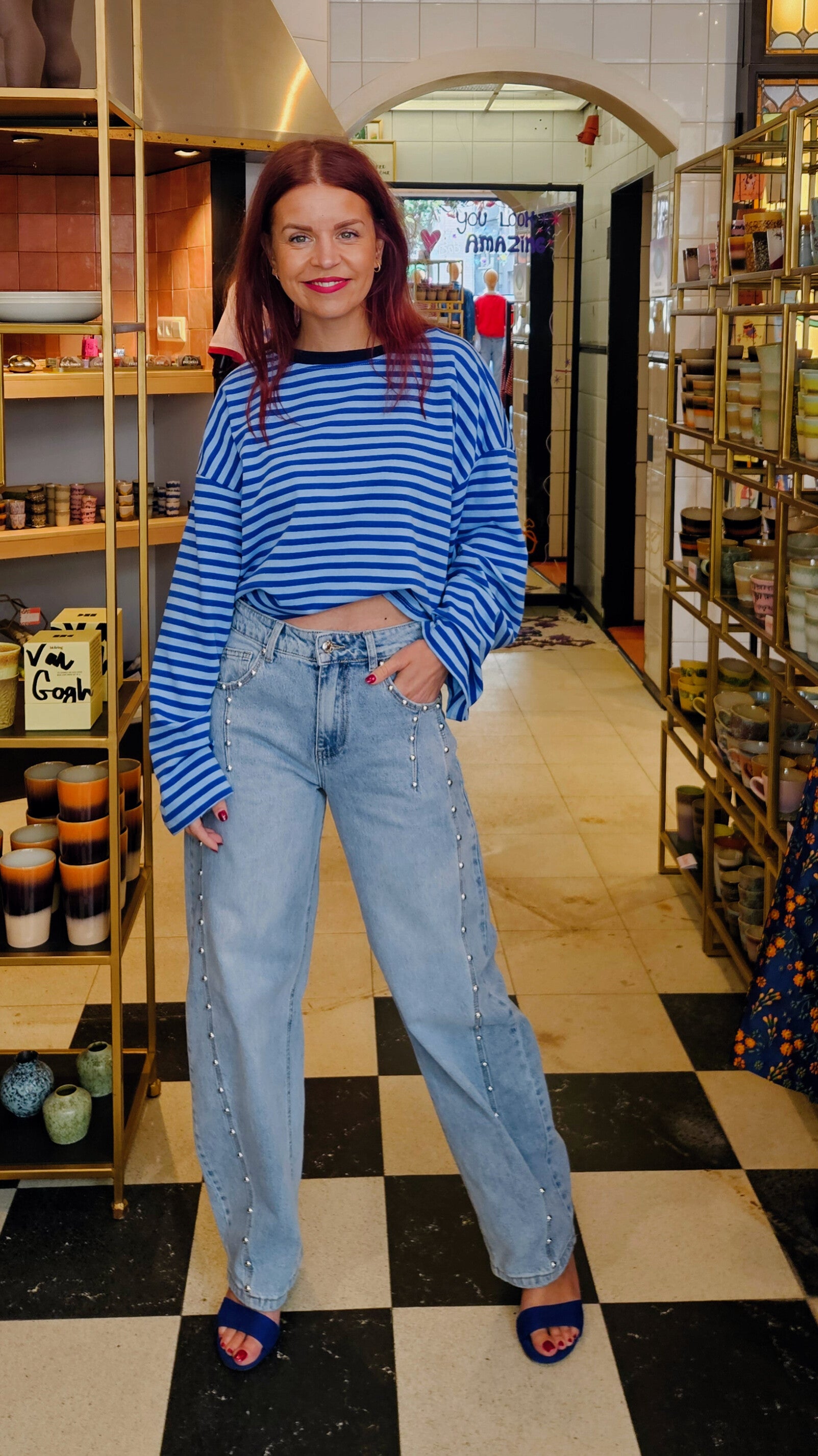 COCO BARREL JEANS - BLUE