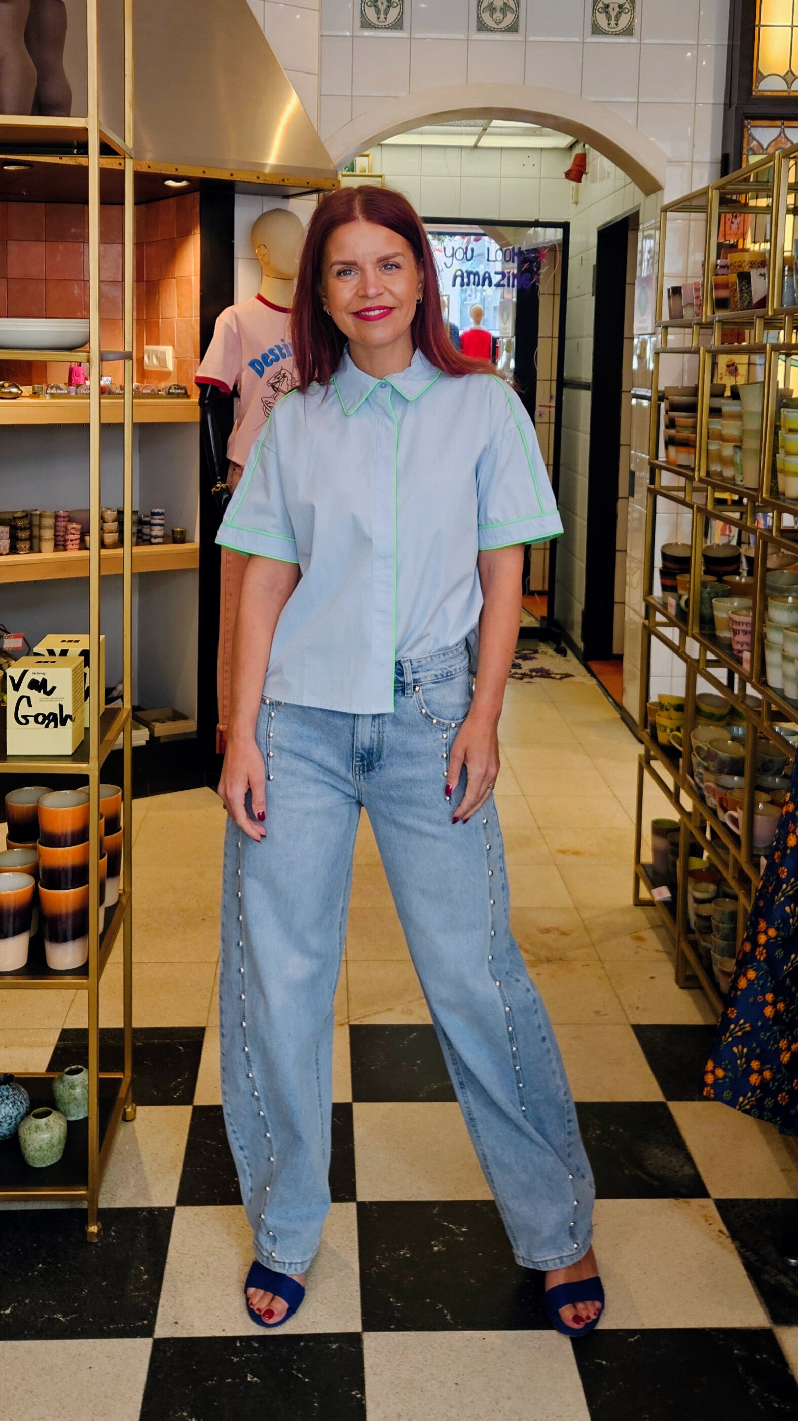 COCO BARREL JEANS - BLUE