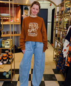 WILDLY COWBOY SWEATER - CAMEL