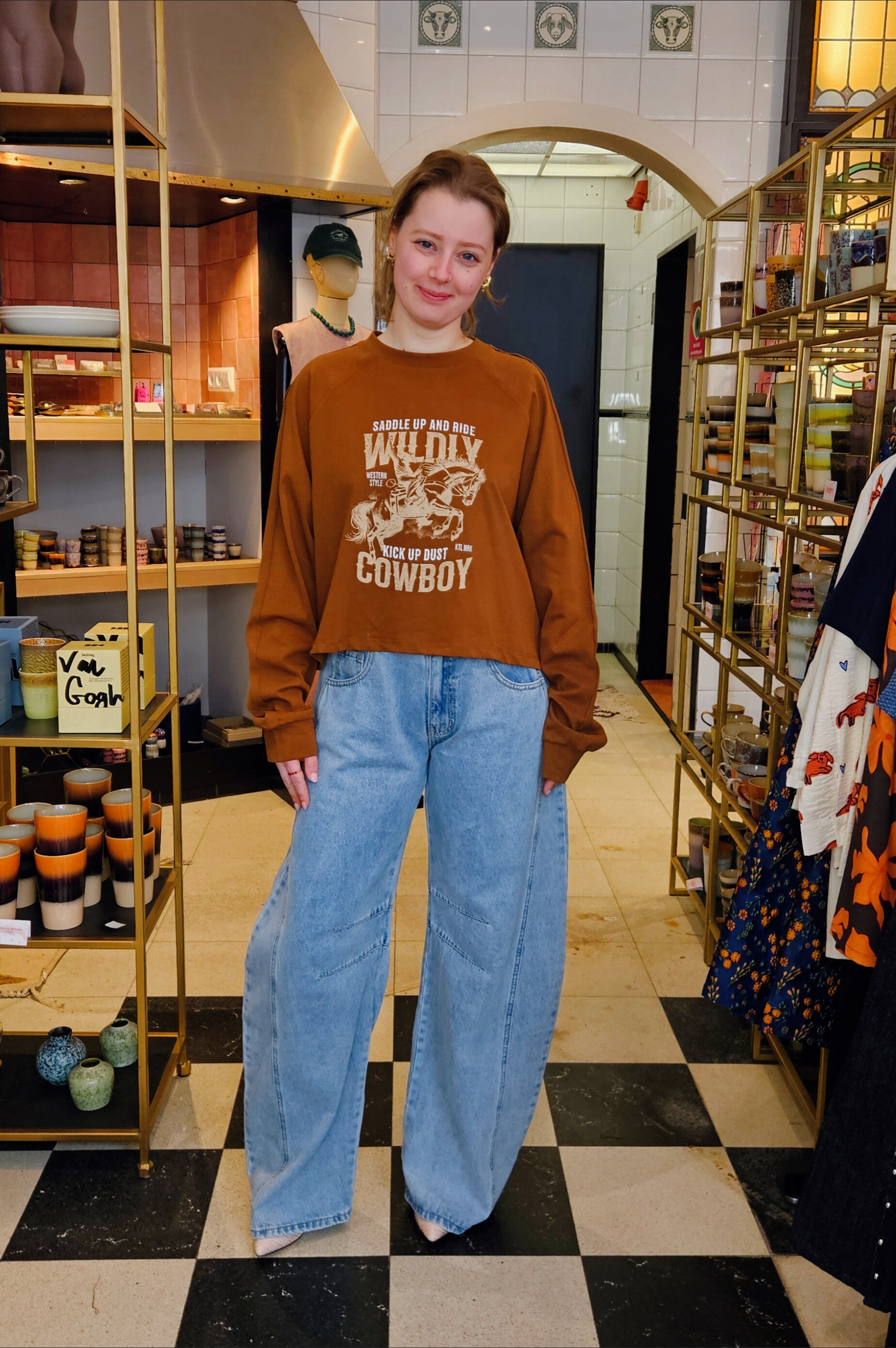 WILDLY COWBOY SWEATER - CAMEL