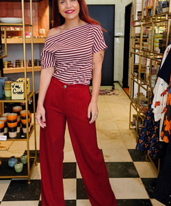 PORTET PANTS - LIPSTICK RED