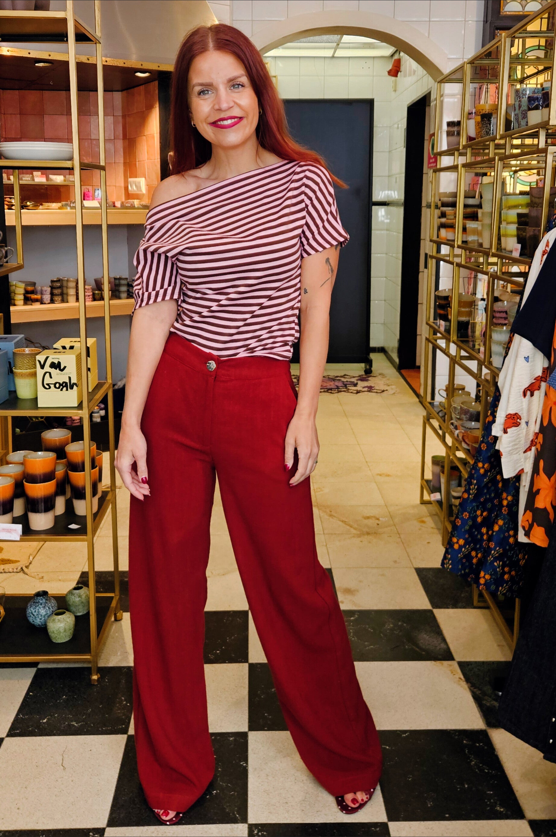 PORTET PANTS - LIPSTICK RED