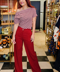 PORTET PANTS - LIPSTICK RED