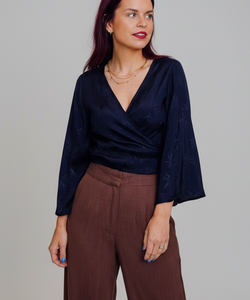 BOB & BILL | BERAWA JOAN BAMBOO WRAP TOP - NAVY
