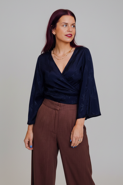 BOB & BILL | BERAWA JOAN BAMBOO WRAP TOP - NAVY