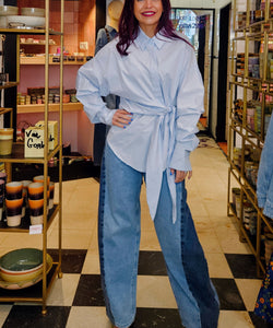 WITO BOW SHIRT - BLUE