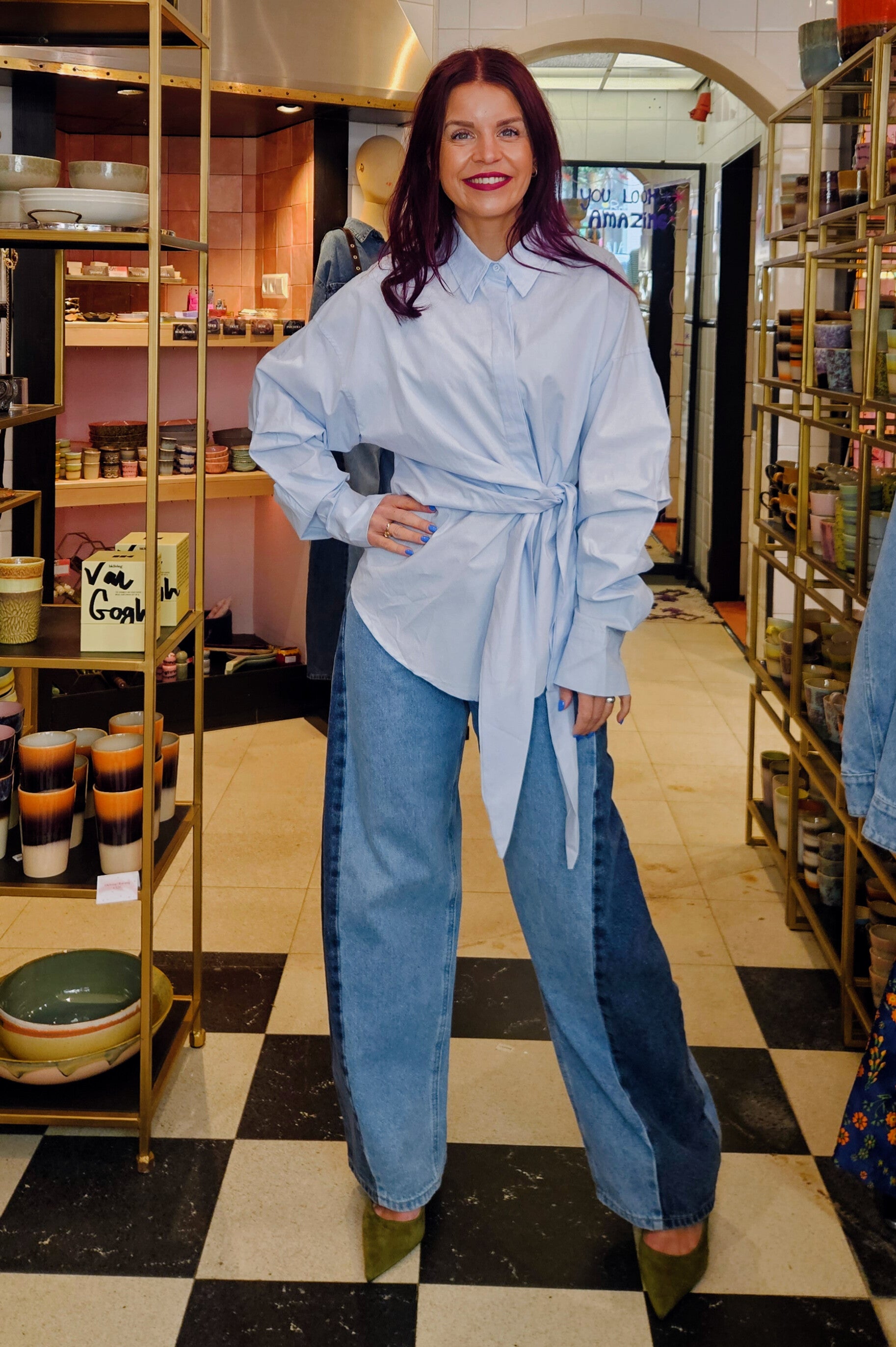 WITO BOW SHIRT - BLUE