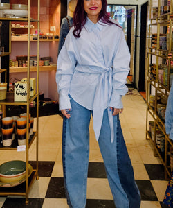 WITO BOW SHIRT - BLUE
