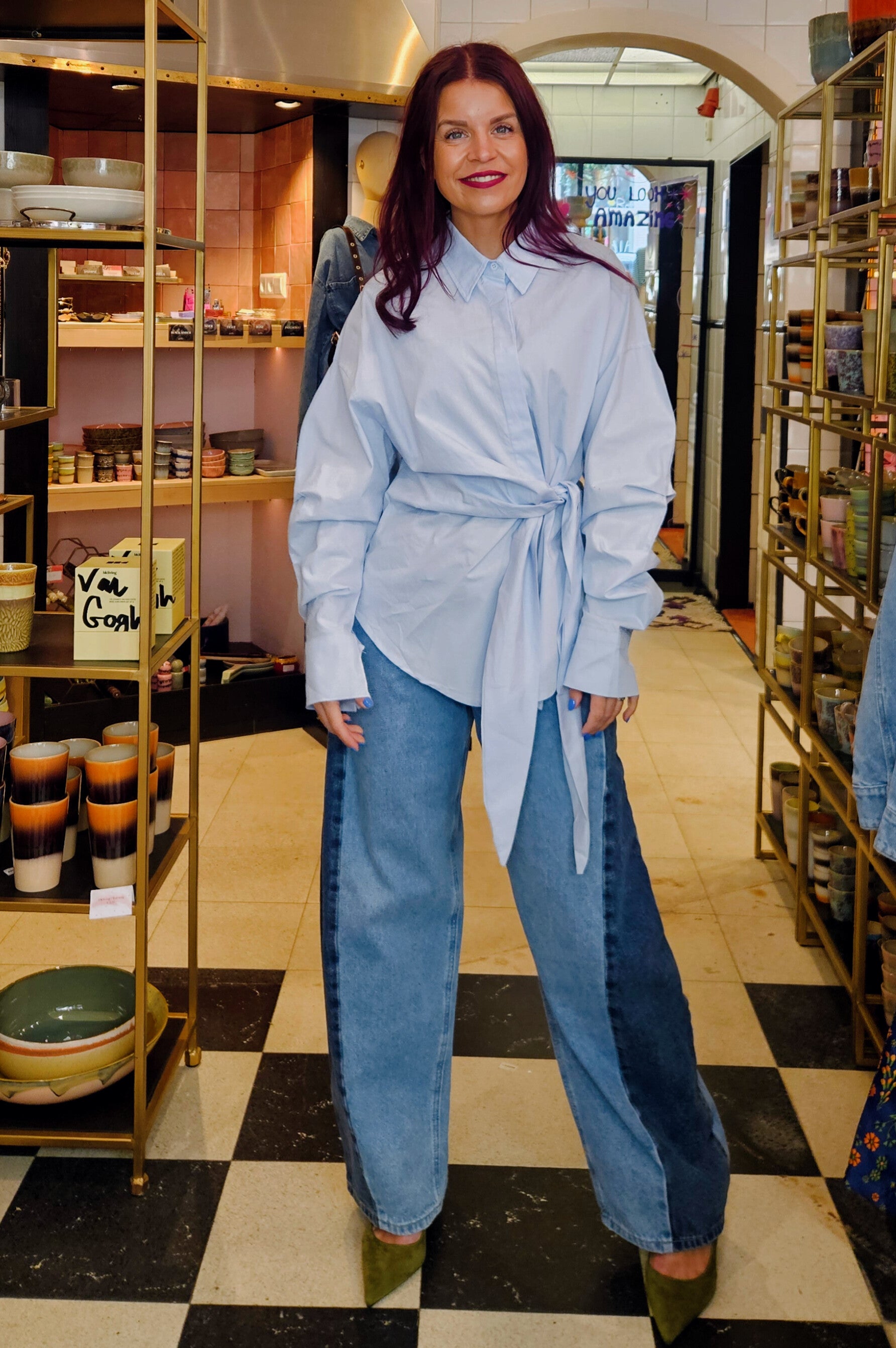 WITO BOW SHIRT - BLUE