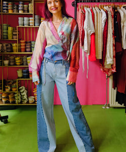 RIVER WRAP BLOUSE - PURPLE