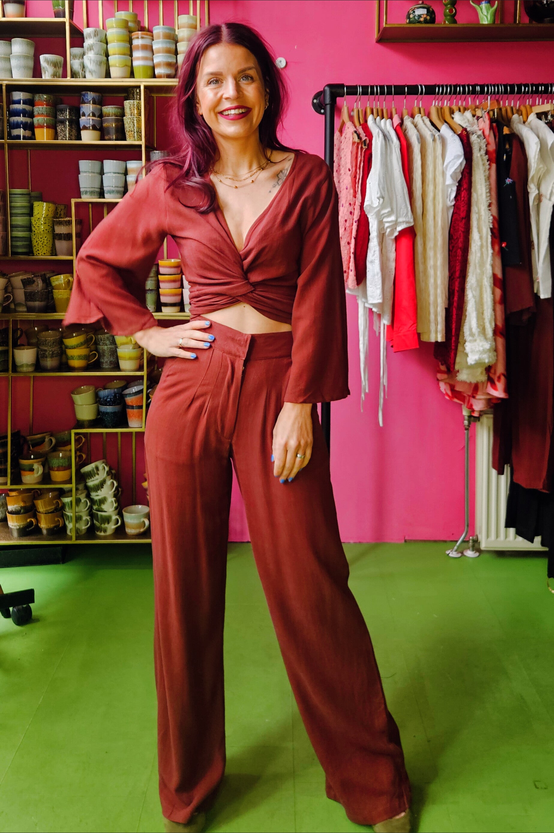 BOB & BILL | BERAWA ISELANA PANTS - RAFLESIA REDDISH BROWN