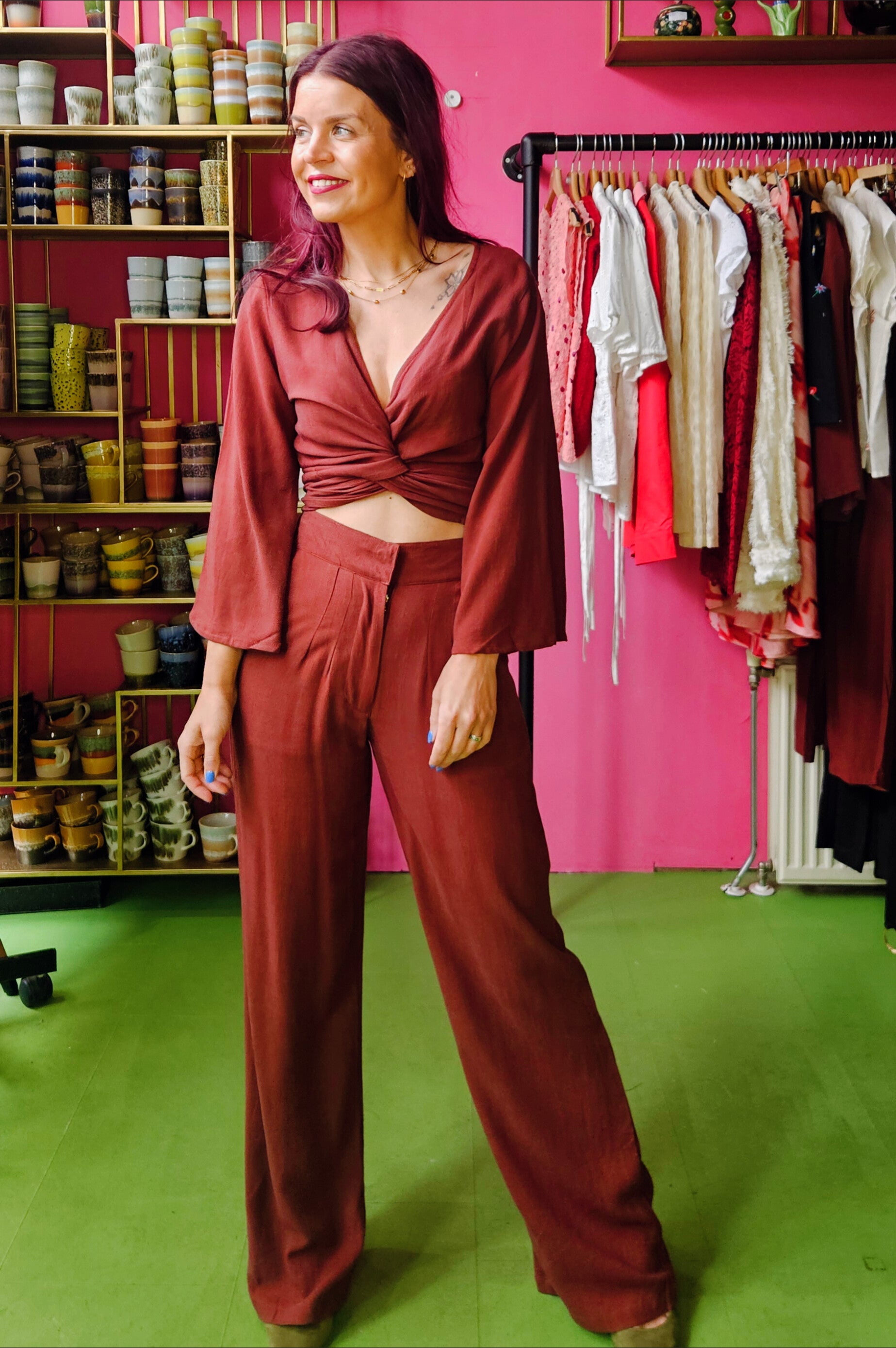 BOB & BILL | BERAWA ISELANA PANTS - RAFLESIA REDDISH BROWN