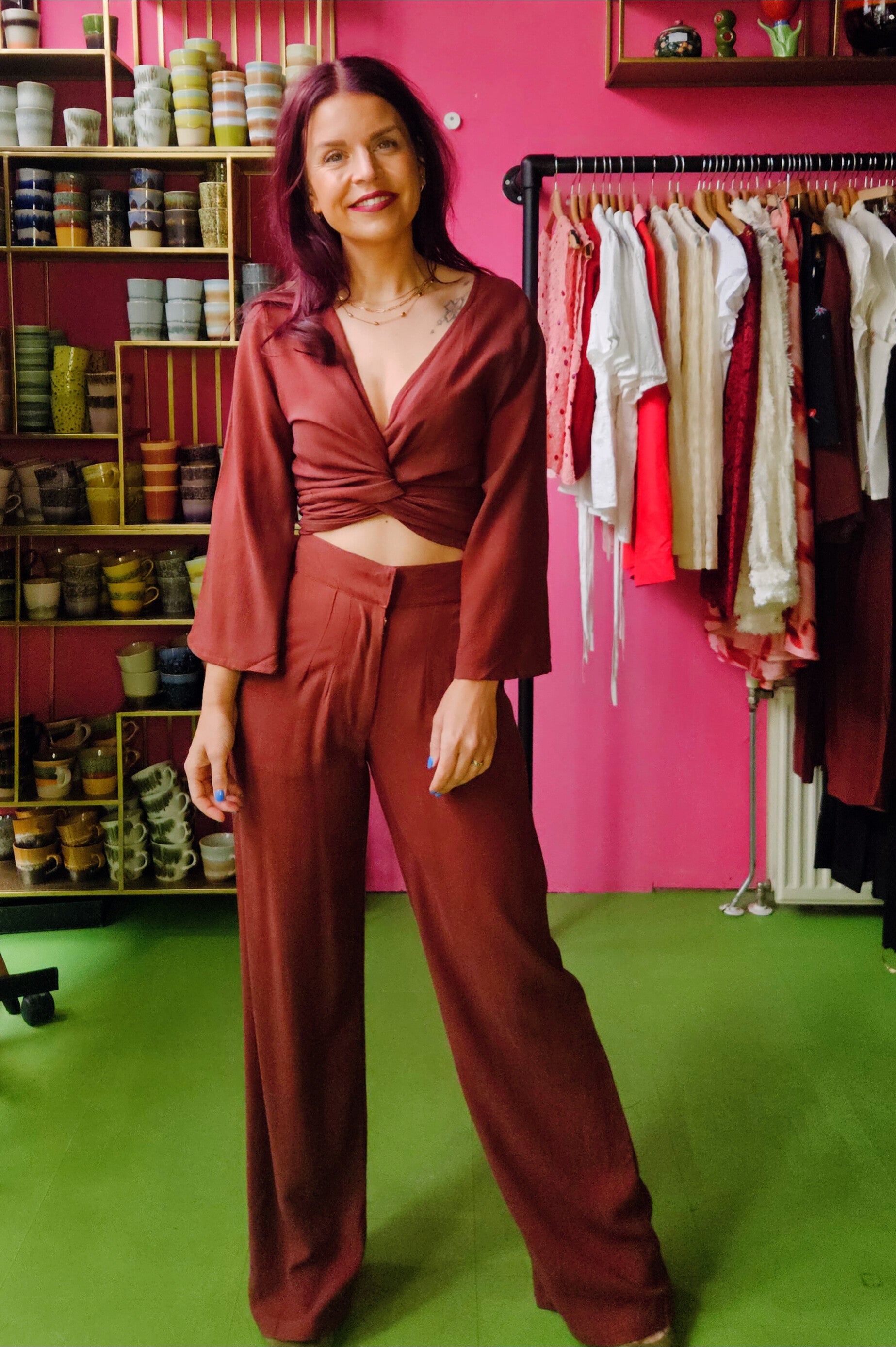 BOB & BILL | BERAWA ISELANA PANTS - RAFLESIA REDDISH BROWN