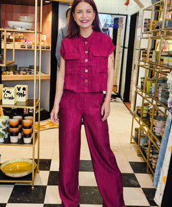 COOKIE TROUSERS - FUCHSIA RED
