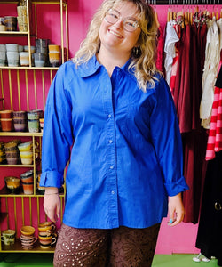 SKYLAR BLOUSE - ROYAL BLUE