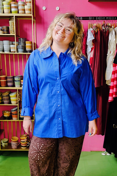 SKYLAR BLOUSE - ROYAL BLUE