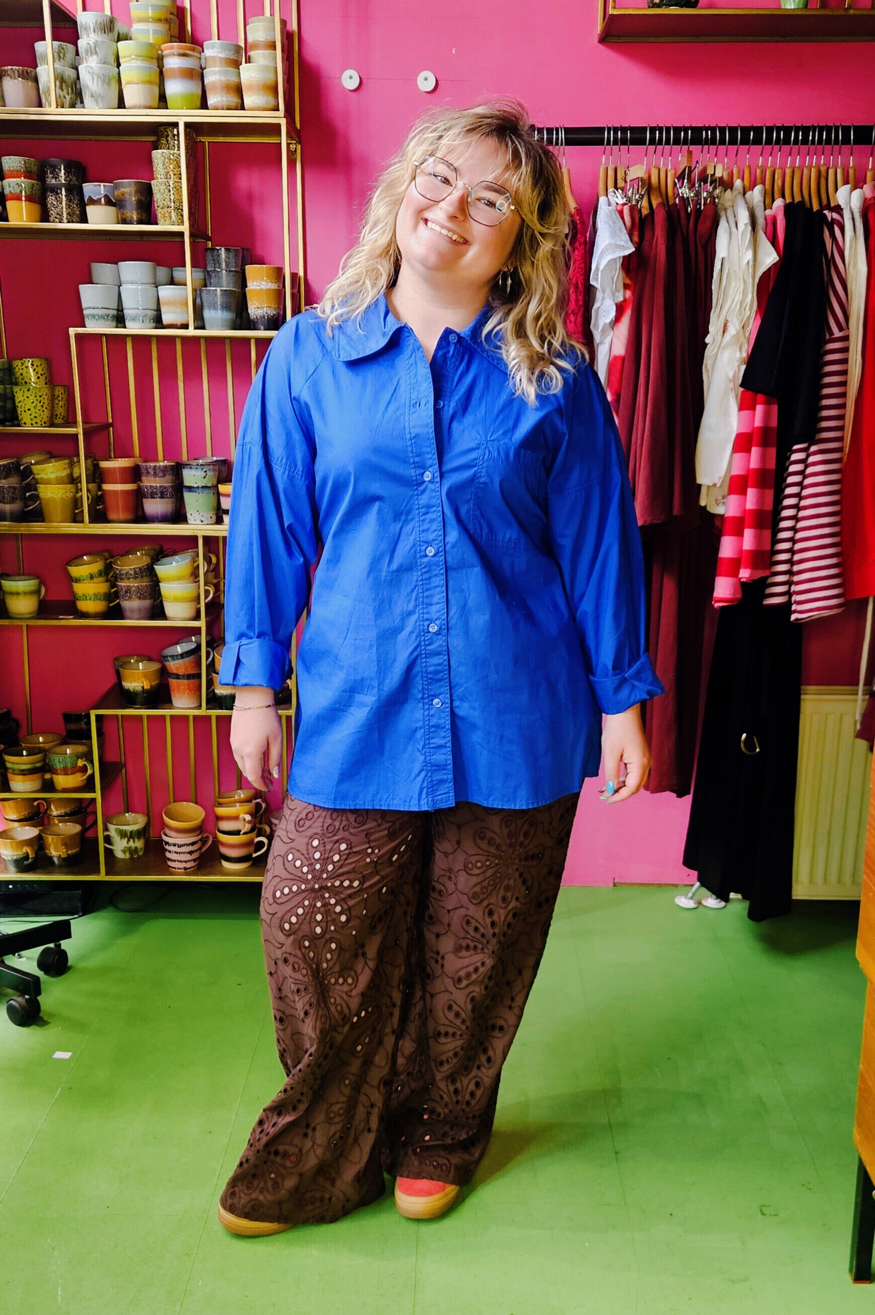 SKYLAR BLOUSE - ROYAL BLUE
