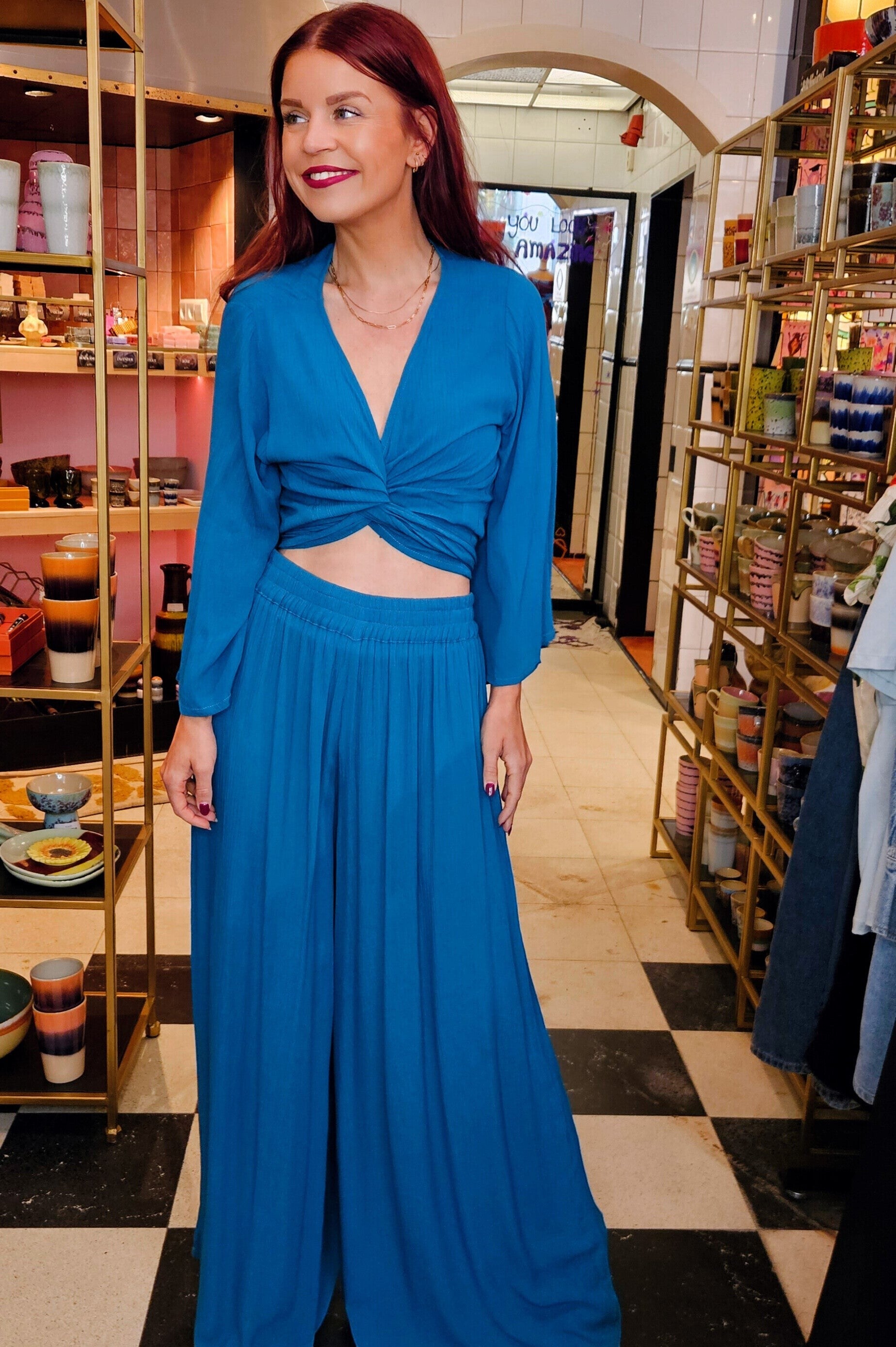 BOB & BILL | BERAWA LIO WRAP TOP - TEAL