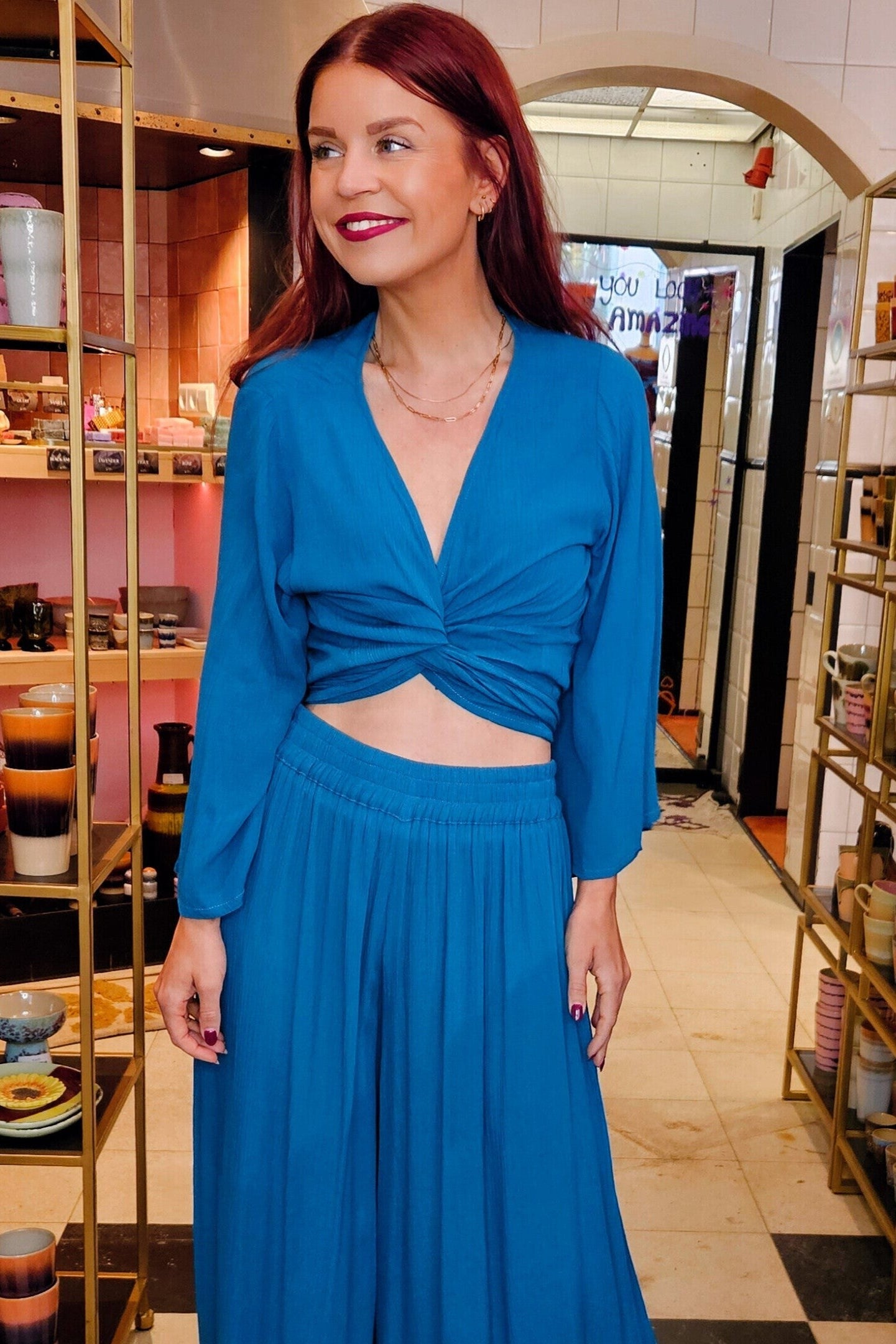 BOB & BILL | BERAWA LIO WRAP TOP - TEAL