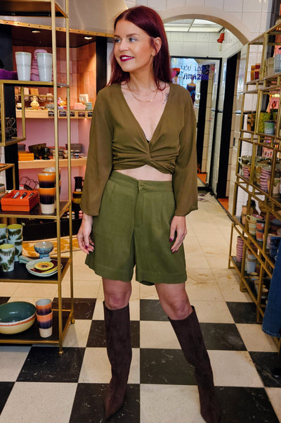 BOB & BILL | BERAWA ELTHAM SHORTS - BASIL GREEN