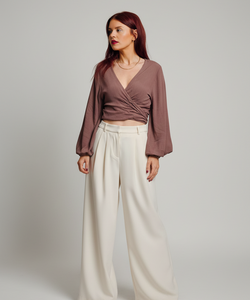 BOB & BILL | BERAWA LIO WRAP TOP - FUDGE / EGGPLANT