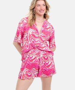 AMELIA PLISSE SHORTS - PINK