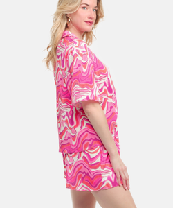 AMELIA PLISSE SHORTS - PINK