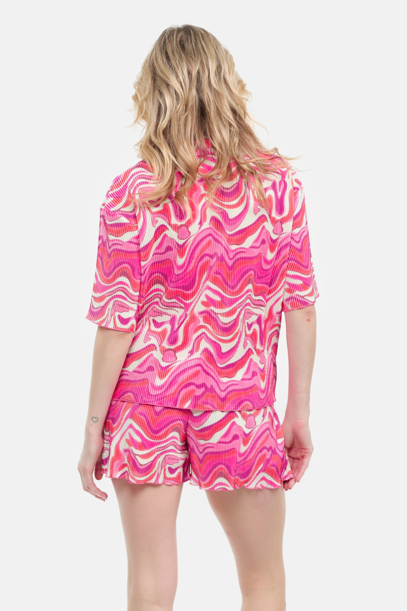 AMELIA PLISSE SHORTS - PINK